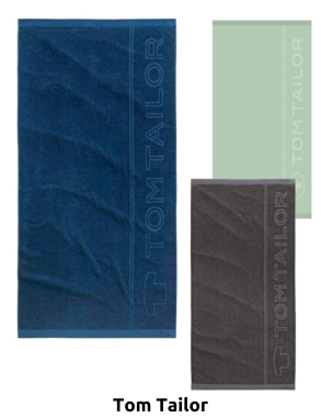 TOM TAILOR Badetuch «Tom Tailor», reine Baumwolle, marine