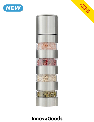InnovaGoods Gewürzmühle 4-in-1, Ø5x21 cm