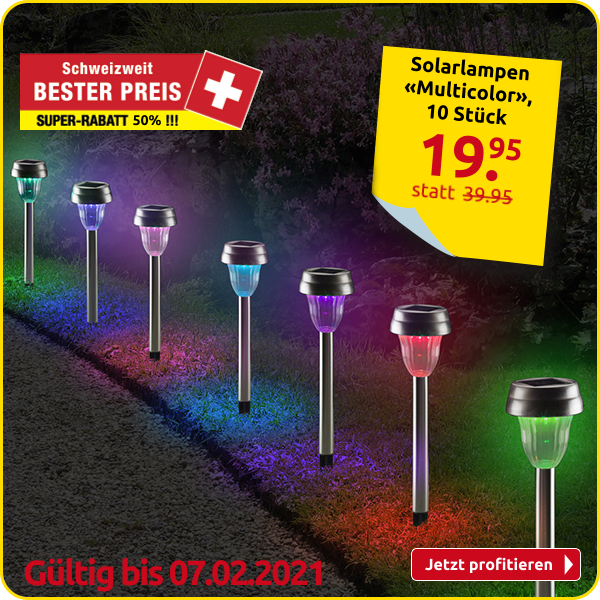 Solarlampen «Multicolor», 10 Stück