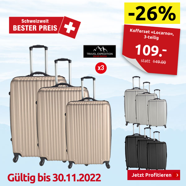 Kofferset «Locarno», 3-teilig, grau