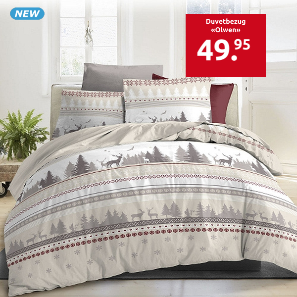 Duvetbezug «Olwen» 160 x 210 cm + Pfulmenbezug 65 x 100 cm