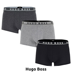HUGO BOSS Boxer, 3er-Pack, schwarz/dunkelgrau/hellgrau