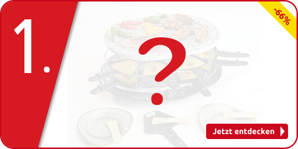 Raclette-Party JUMBO, doppelstöckig, 16 Pfännchen + Spatel