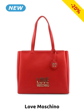 LOVE MOSCHINO Handtasche mit Charm, rot