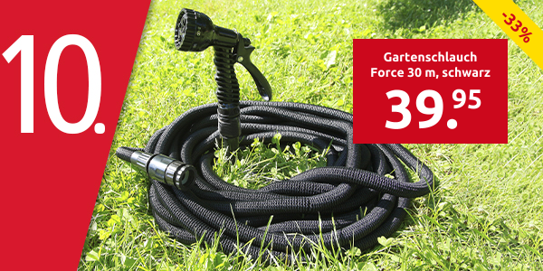 Gartenschlauch Force 30 m, Latex, schwarz