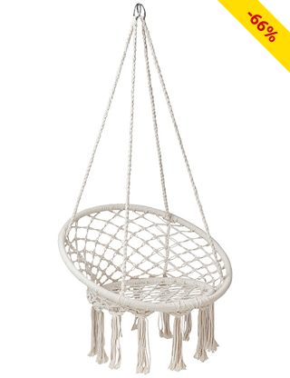 Hängesessel «Makramee», beige