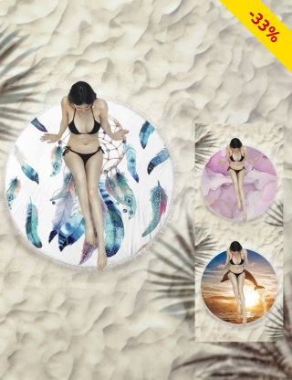 Strandtuch, rund, Ø 150 cm, «Traumfänger»