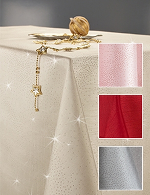 Tischdecke «Silk», elfenbein