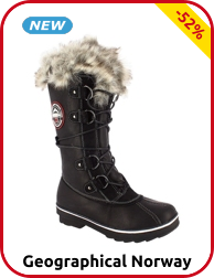 Geographical Norway, gefütterte Stiefeletten, schwarz