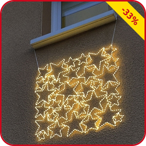 Wanddeko «Magic Stars», 1160 LEDs, 95 x 95 cm