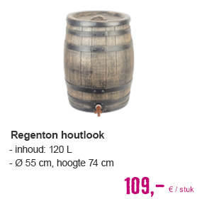 Regenton 120 l houtlook Ø 55 x H 74 cm | HORNBACH