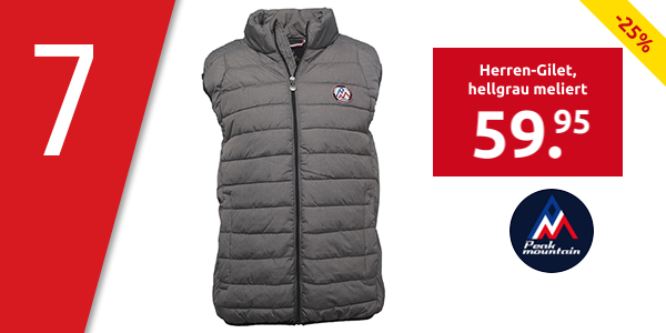 Peak Mountain Herren-Gilet, hellgrau meliert
