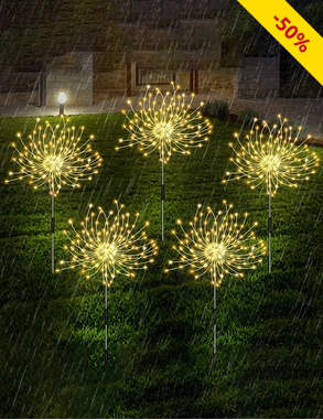 Solarlampen «Feuerwerk», 5er-Set