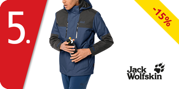 Jack Wolfskin Hardshell-Parka für IHN «Jasper Flex», dunkelblau