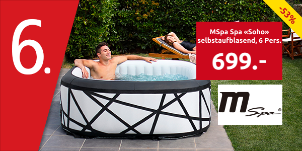 MSpa Spa «Soho» selbstaufblasend, 6 Personen, 132 Düsen,  Ø 1,85 m