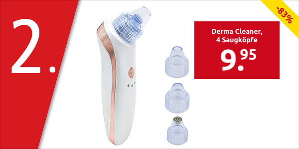 Derma Cleaner, 4 Saugköpfe