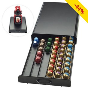 Nespresso Kapselschublade für 60 Stück, schwarz