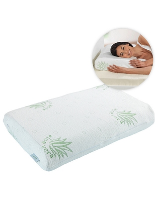 Kissen «Aloe Vera», B 60 x H 12 x T 40 cm, weiss