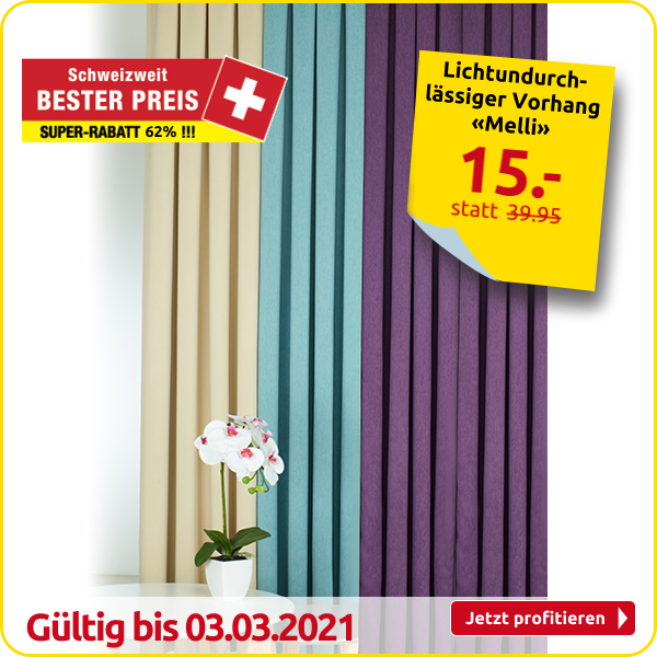 Lichtundurchlässiger Vorhang «Melli», prune meliert