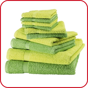 10-teiliges Frottee-Set, superflauschig, anis/grün