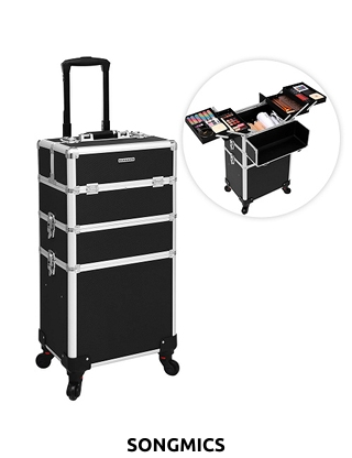 SONGMICS Kosmetikkoffer, Set, 3-teilig, H 71 cm