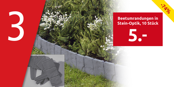Beetumrandungen in Stein-Optik, 10 Stück