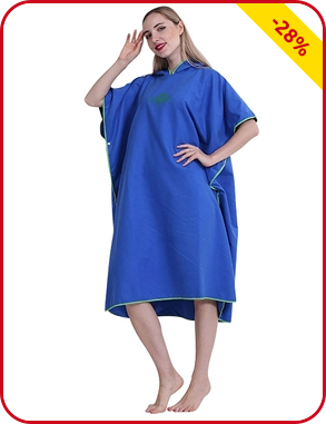 Badeponcho, 110 x 90 cm, blau