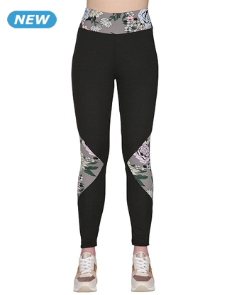 Trendige Leggings, schwarz/grau