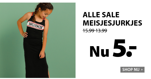 Alle meisjesjurkjes in de sale nu voor 5 euro