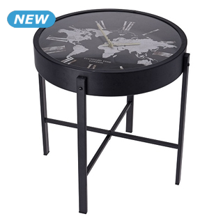 Beistelltisch «World», Ø 40 cm, schwarz