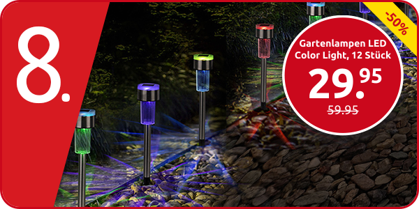 Gartenlampen LED Color Light, 12 Stück