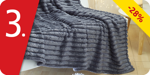 Fleecedecke «Silver», ultraweich & dicht, 150 x 200 cm