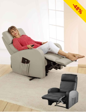 Relax-Massagesessel aus PU, beige