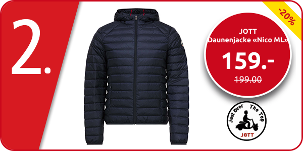 JOTT Herrrendaunenjacke «Nico ML» mit Kapuze, marine