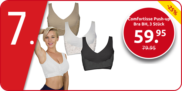 Comfortisse Push-up Bra BH, 3 Stück