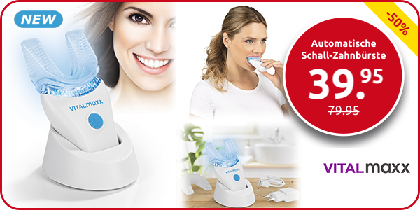 VITALmaxx Automatische Schall-Zahnbürste 2-in-1