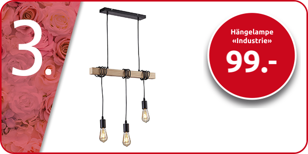 Hängelampe «Industrie», 3 Glühlampen