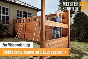 Videoanleitung: Sichtschutz bauen mit Zaunsystem