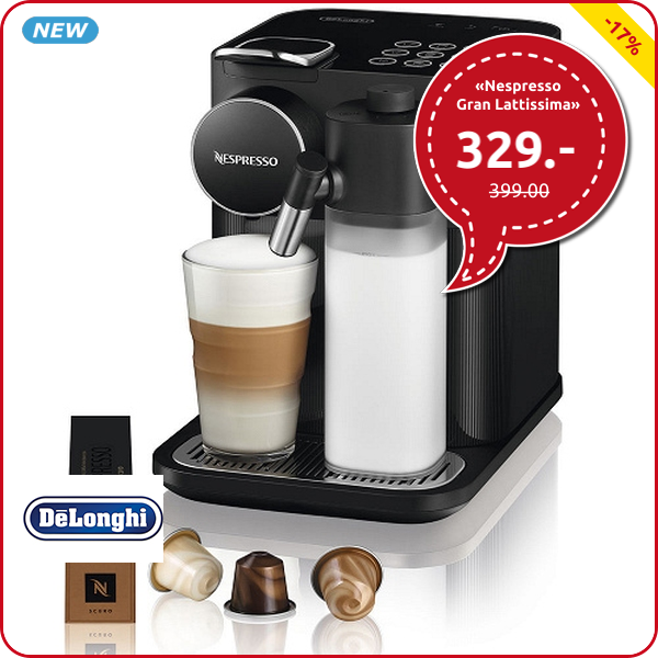 Delonghi Machine à café «Nespresso Gran Lattissima»