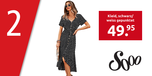 Kleid «Allure», schwarz/weiss gepunktet