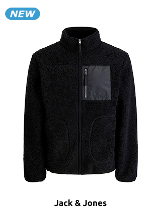 Jack & Jones Jacke, Fleece, schwarz