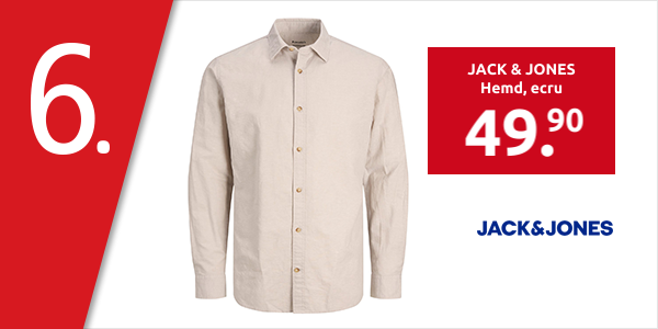 JACK & JONES Hemd, ecru
