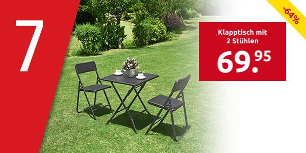 Klapptisch mit 2 Stühlen