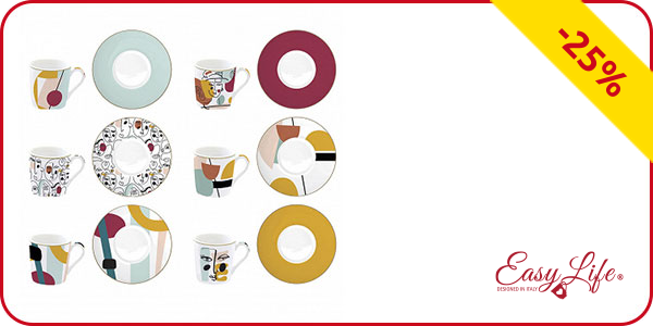 Easylife Coffee Mania Set «Modernism», 12 Stück