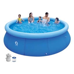 Aufstellpool Fast-Set-Pool PVC rund Ø 360x76 cm inkl. Filteranlage & Reperatursatz blau