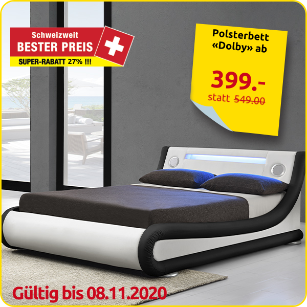 Polsterbett «Dolby», 140 x 200 cm