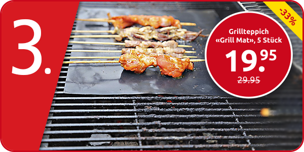 Grillteppich «Grill Mat», 5 Stück