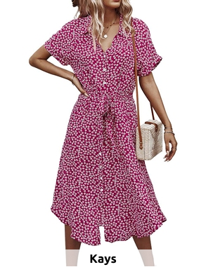 Kurzärmeliges Kleid «Lily», rot