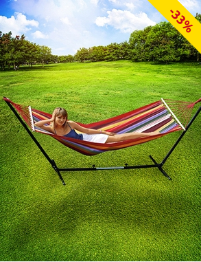 Hängematte, reine Baumwolle, L 190 x B 100 cm