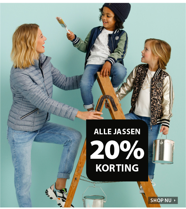 20% korting op jassen!